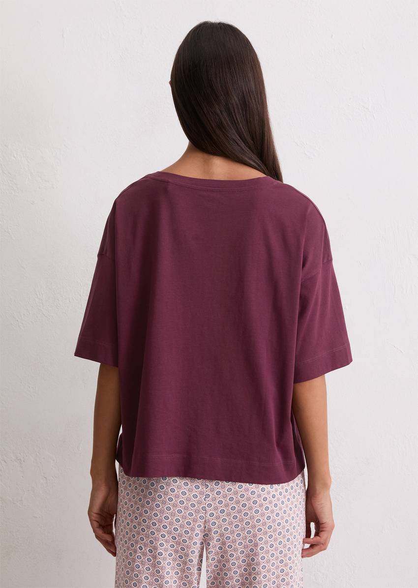 Lounge shirt made from organic cotton jersey