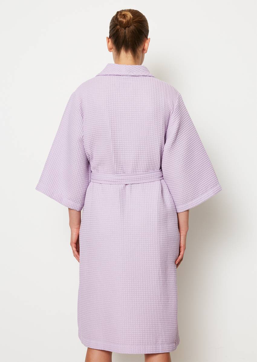 Ladies' bathrobe model Essential from waffle piqué