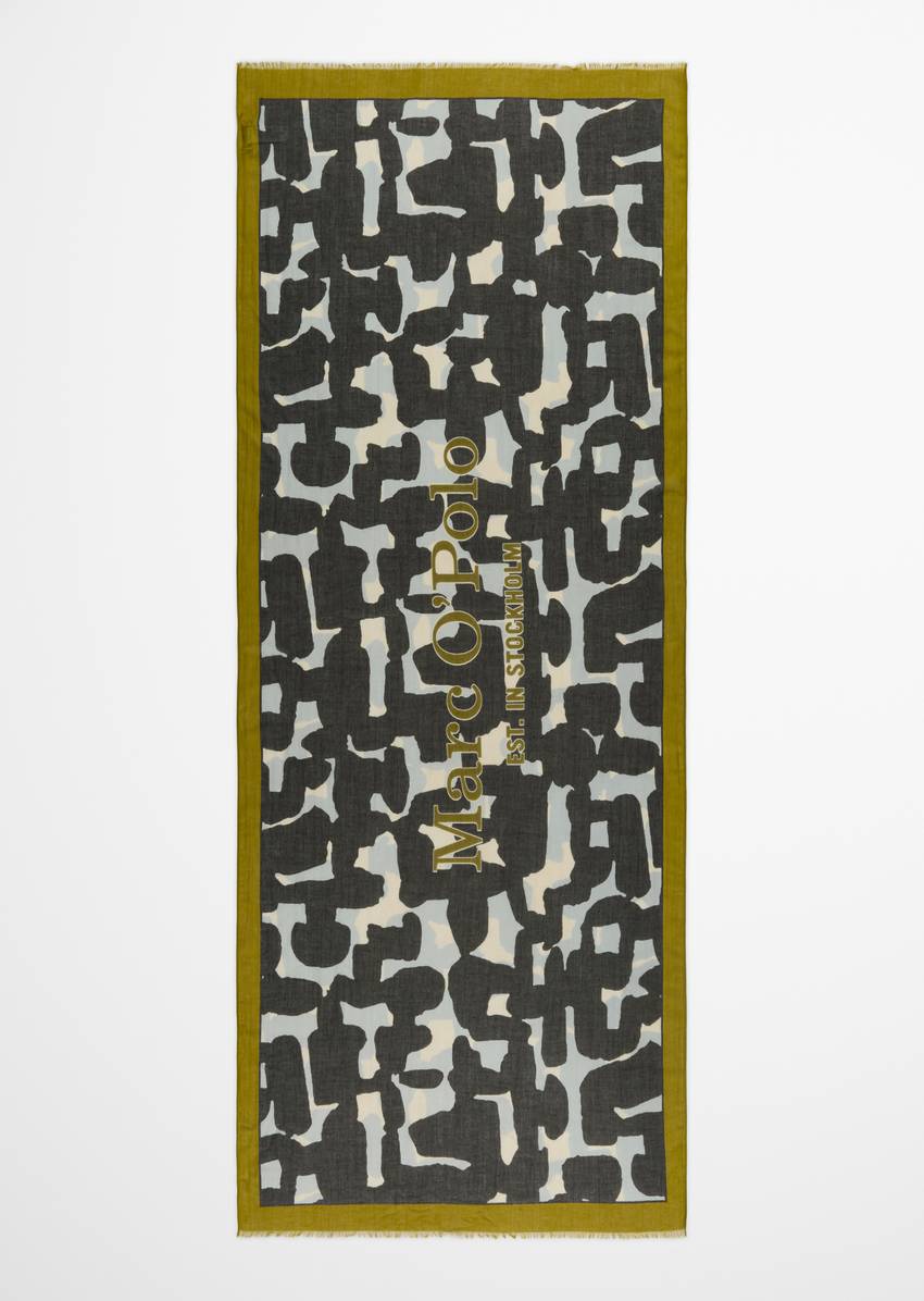 Scarf with all-over print with TENCEL™ Lyocell