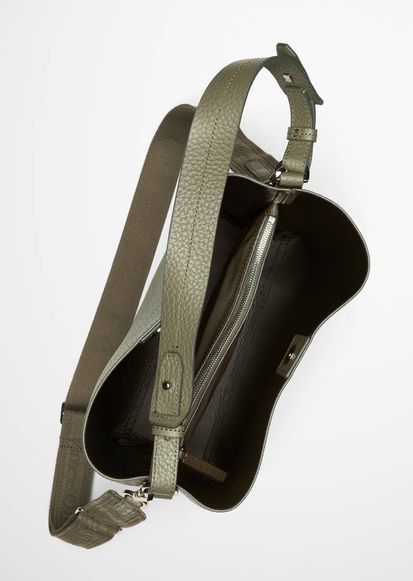 Hobo bag medium made from grained cowhide