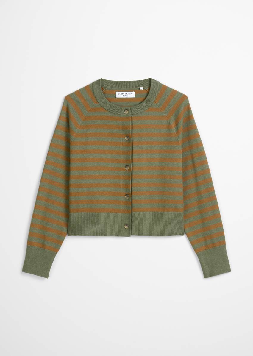 Cardigan regular made from soft cotton stretch