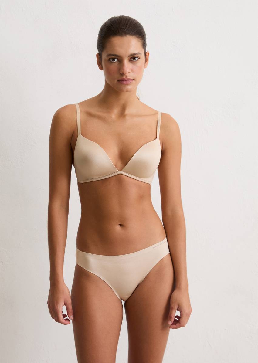 Cup bra made from recycled material