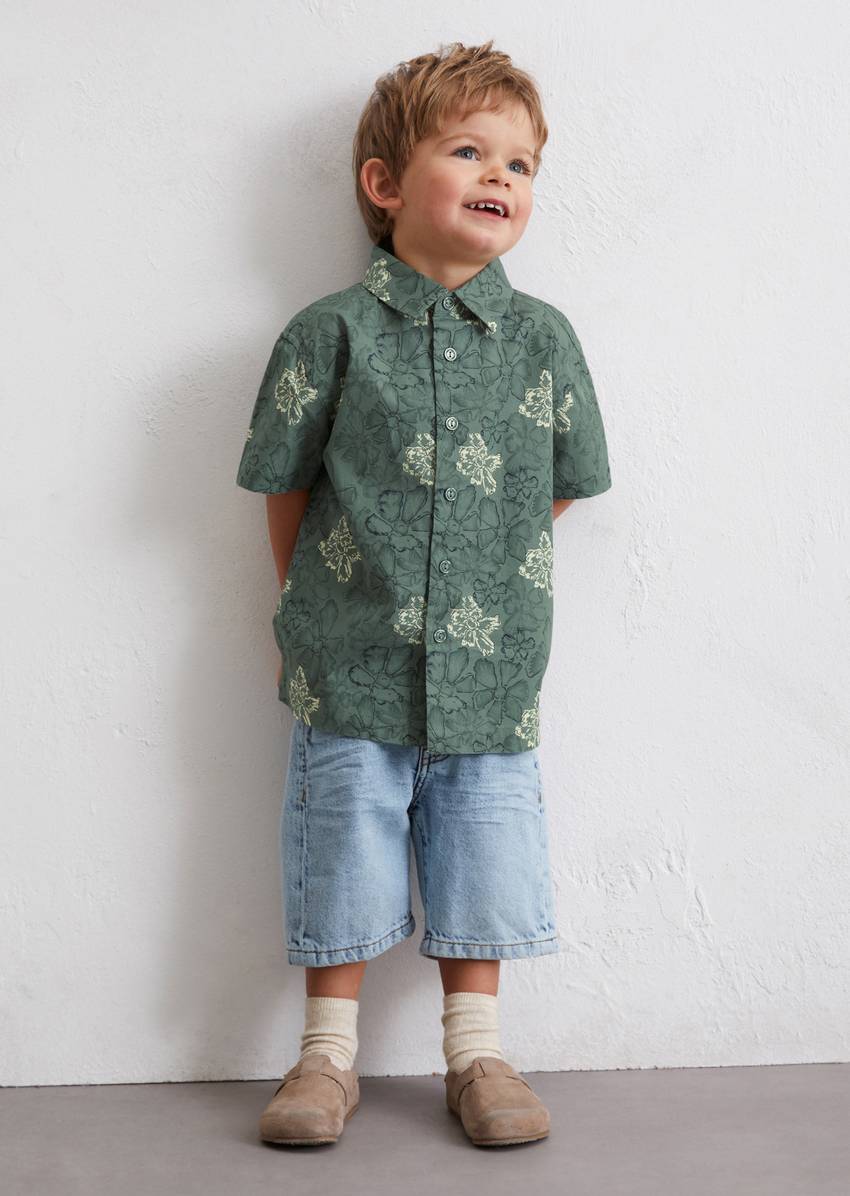 KIDS-BOYS short-sleeved shirt made from pure organic cotton