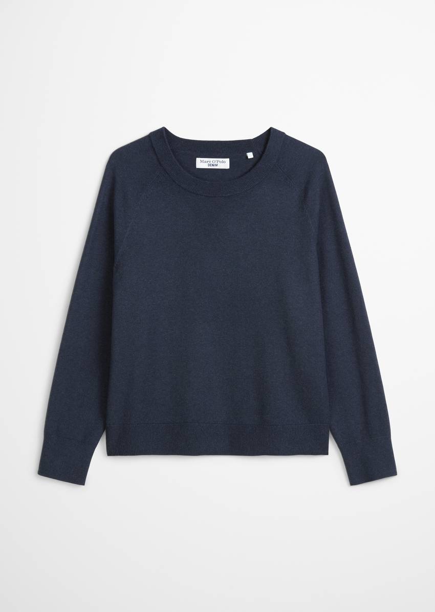 Knitted sweater regular made from soft cotton stretch