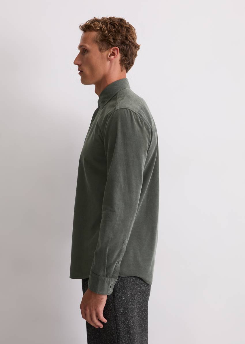 Corduroy shirt regular with fine ribbed structure