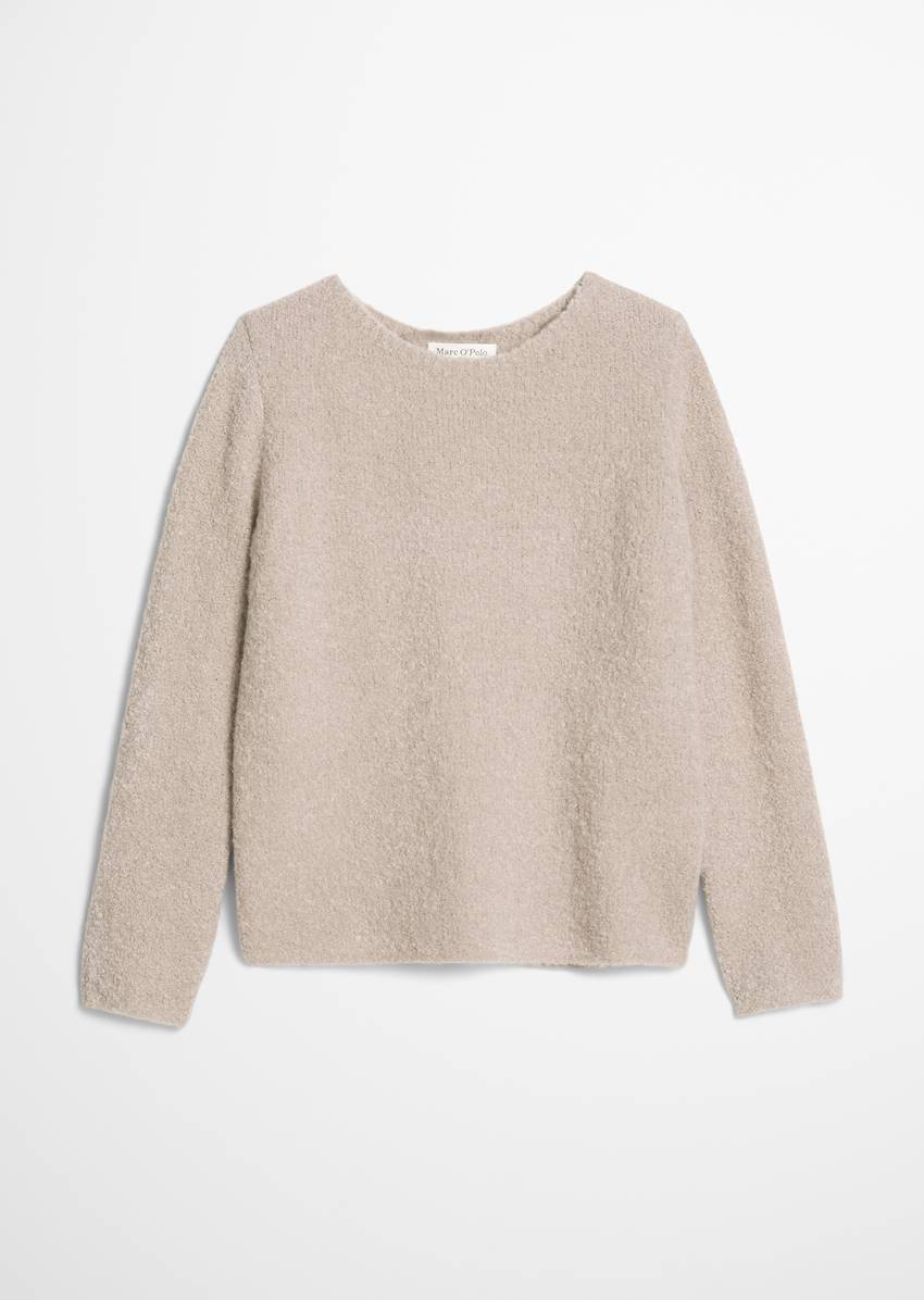 Bouclé sweater regular made from a virgin wool/alpaca wool mix