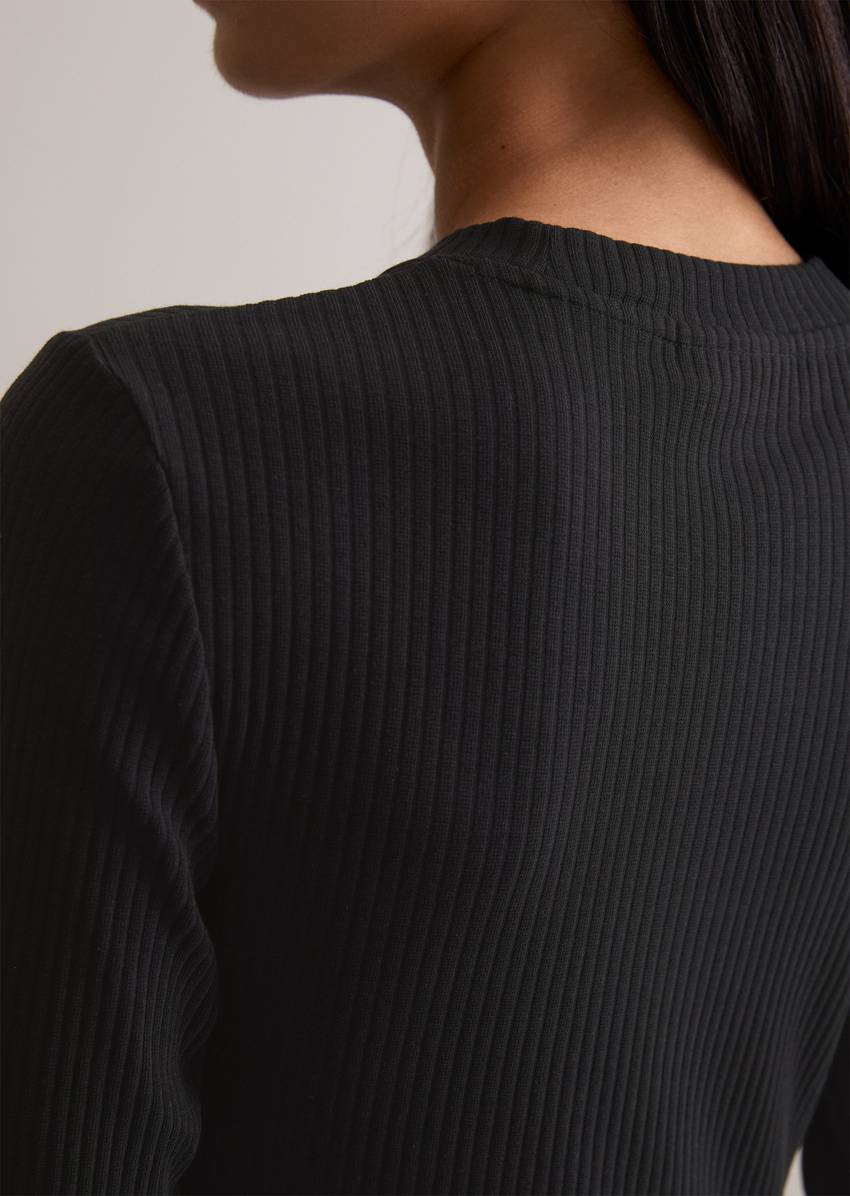 Longsleeve slim made from ribbed jersey