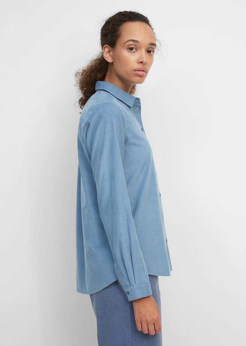 Blouse in velvety corduroy quality