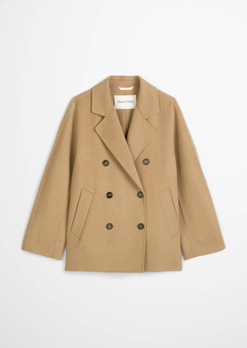 Caban jacket relaxed made from fine wool doubleface