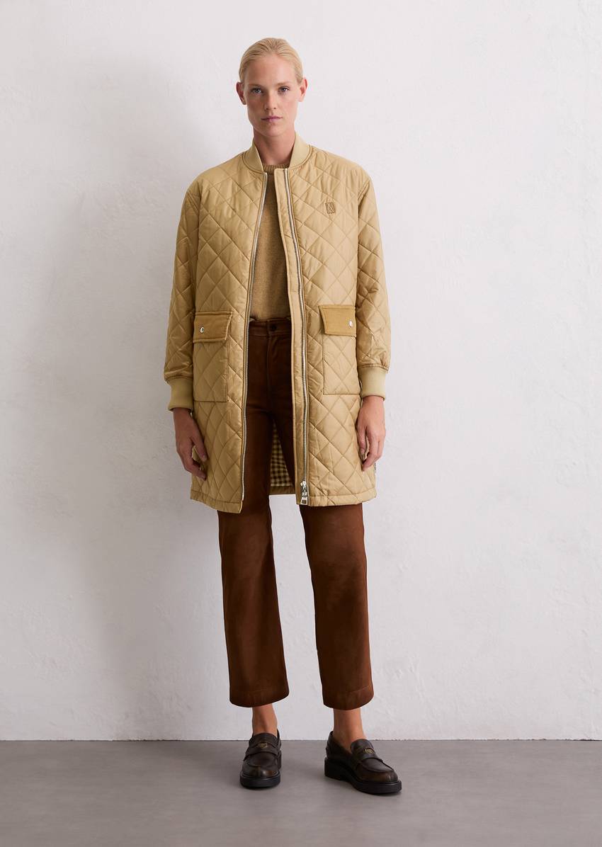 Blouson quilted coat regular made from recycled polyester