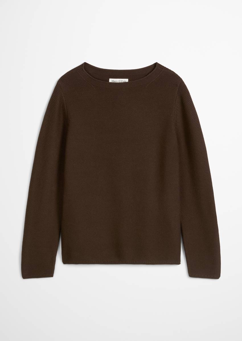 Knitted sweater regular made from organic cotton