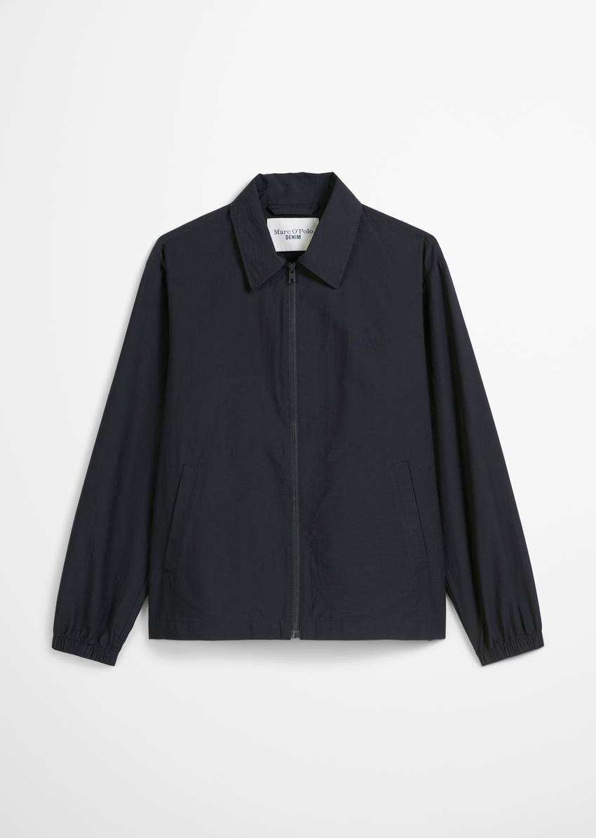 Coach jacket made from a textured organic cotton blend