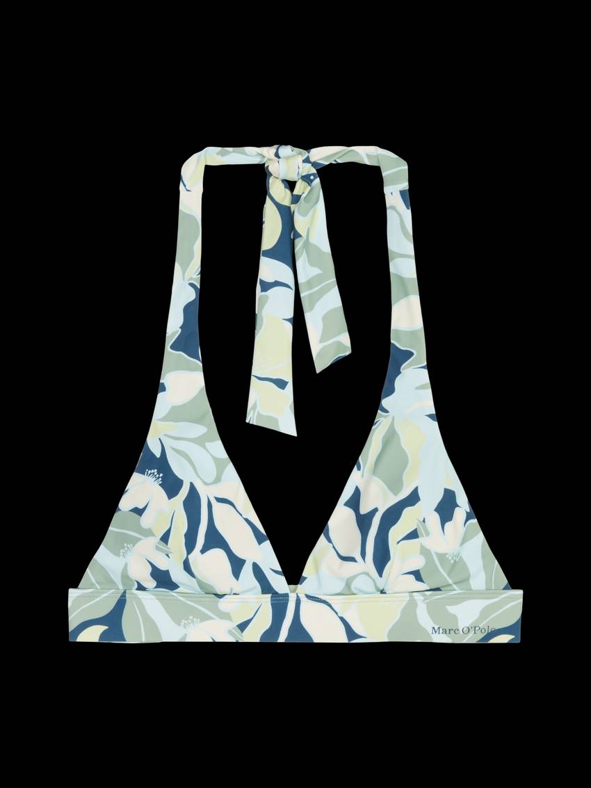 Halter neck bikini top made from recycled material