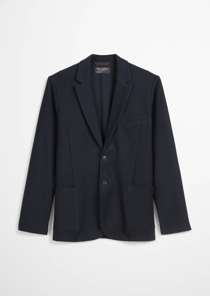 Jersey blazer shaped made from compact organic cotton quality