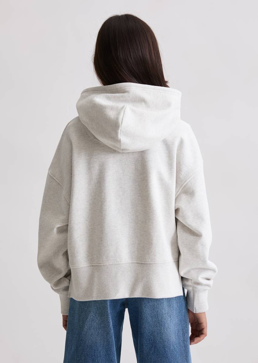 TEENS-GIRLS hooded sweat jacket in a loose relaxed fit