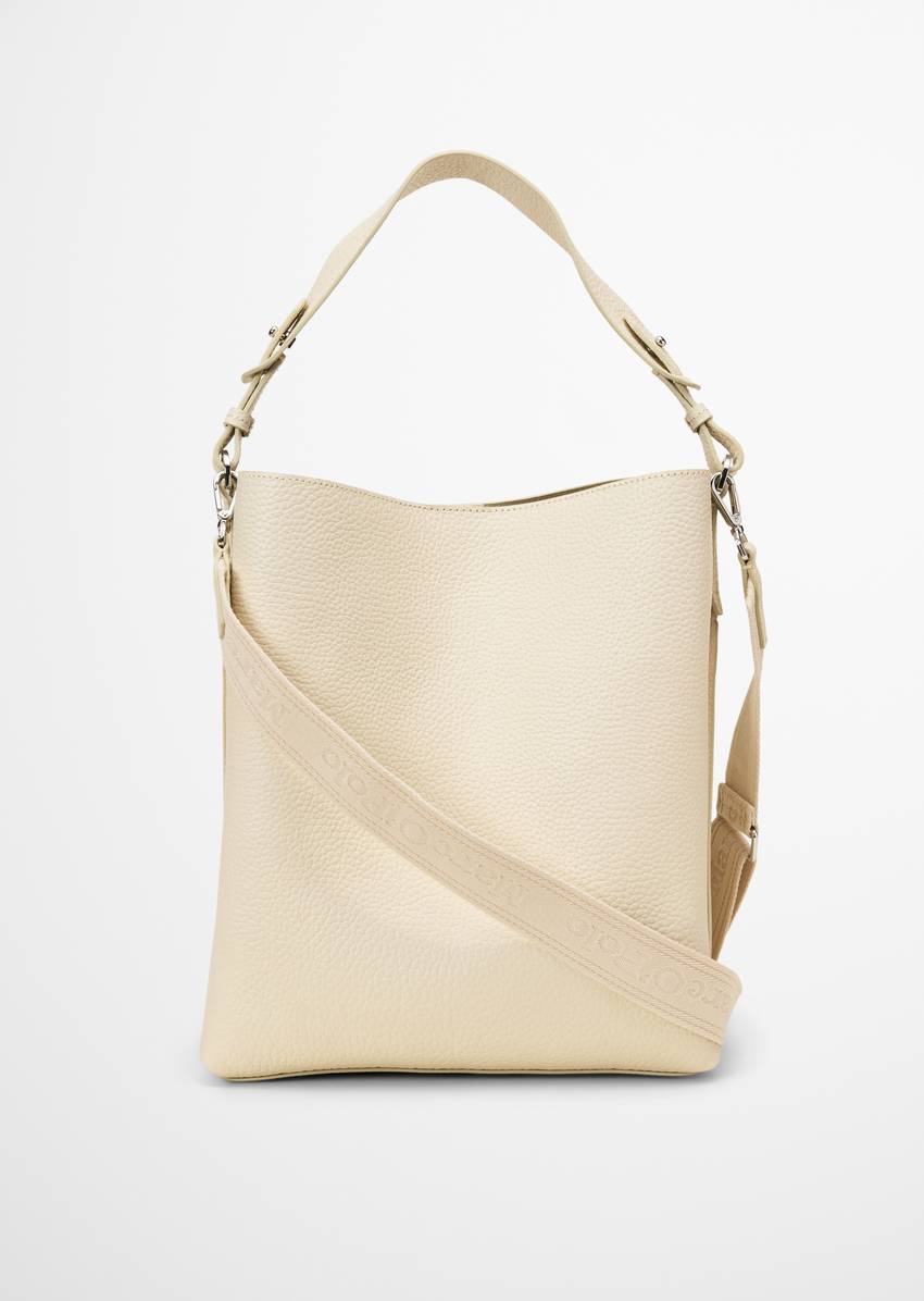 Hobo bag medium made from grained cowhide