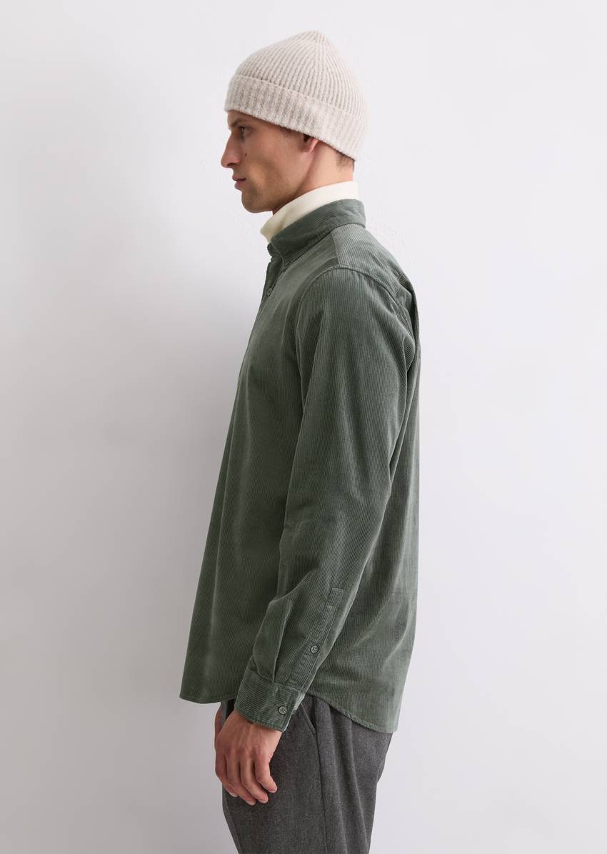 Corduroy shirt regular with button-down collar