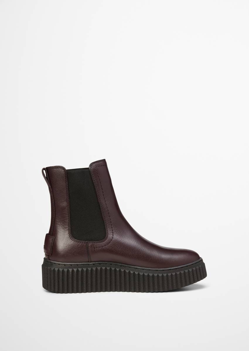 Short shaft boots model Bianca made from fine cowhide