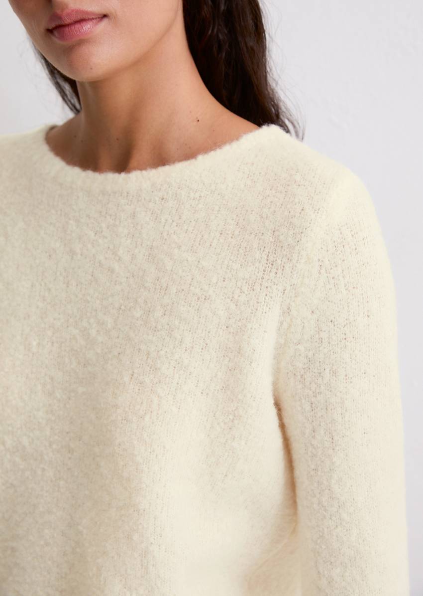 Bouclé sweater regular made from a virgin wool/alpaca wool mix