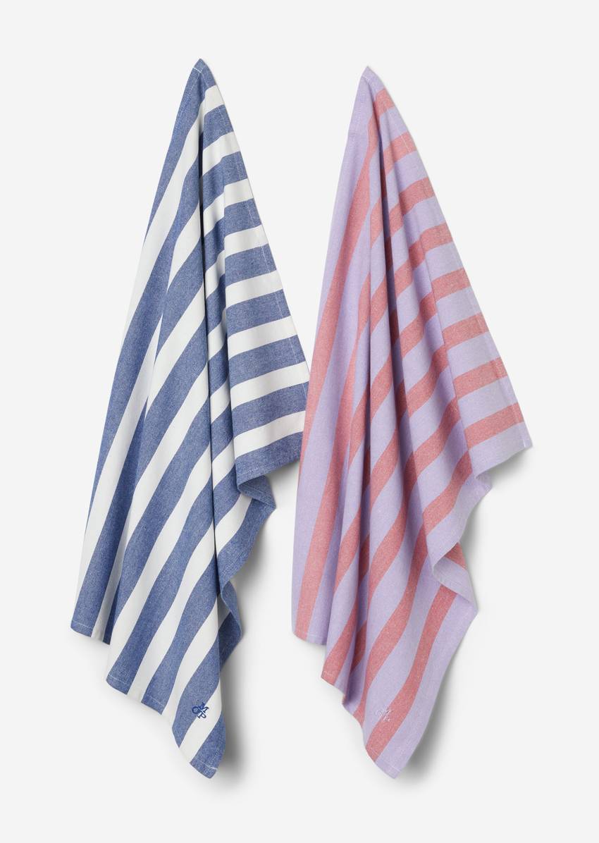 Striped tea towel In pack of 2