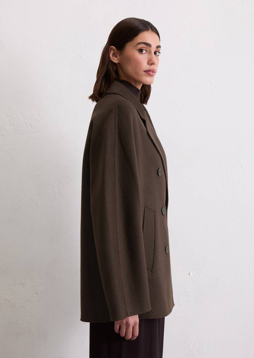 Caban jacket relaxed made from fine wool doubleface