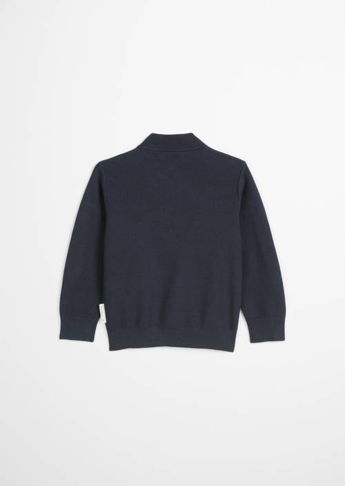 KIDS-BOYS cardigan made from organic cotton with structure