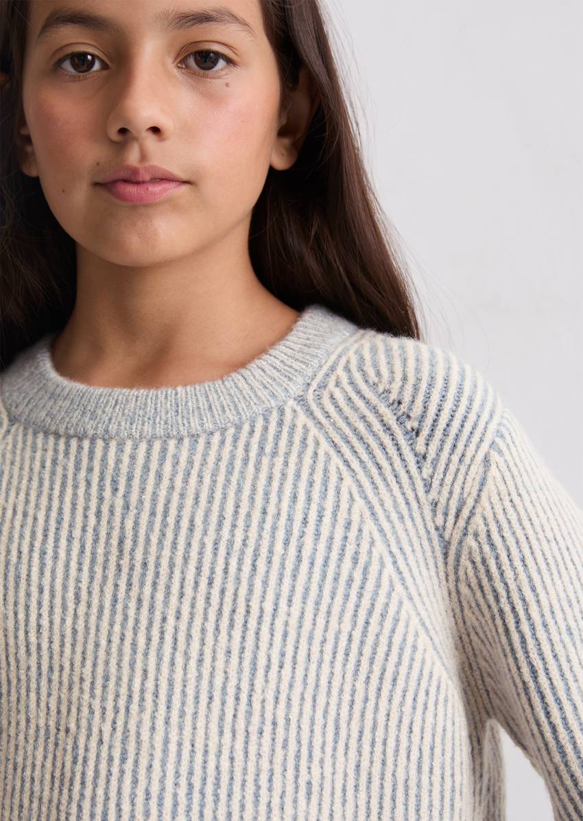 TEENS-GIRLS sweater two-tone striped