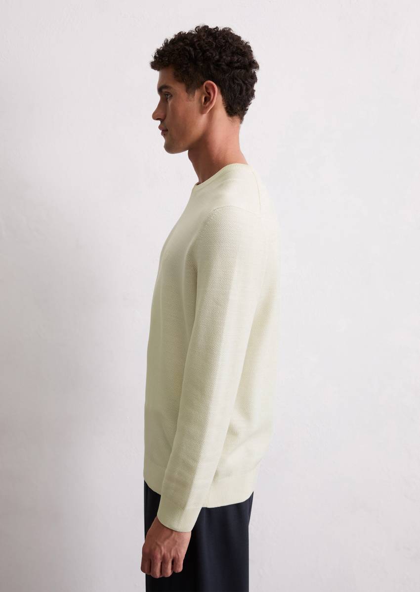 Sweater regular made from organic cotton piqué