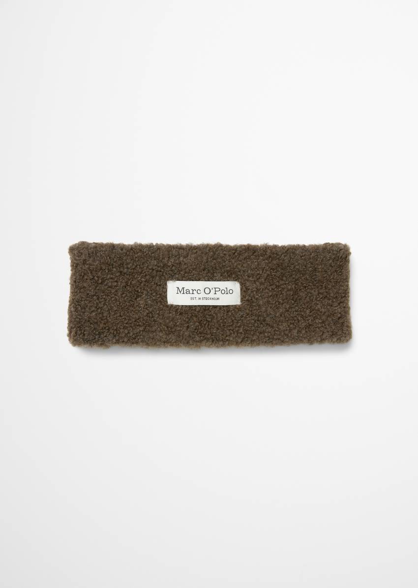 Bouclé knitted hat made from a wool/alpaca wool mix