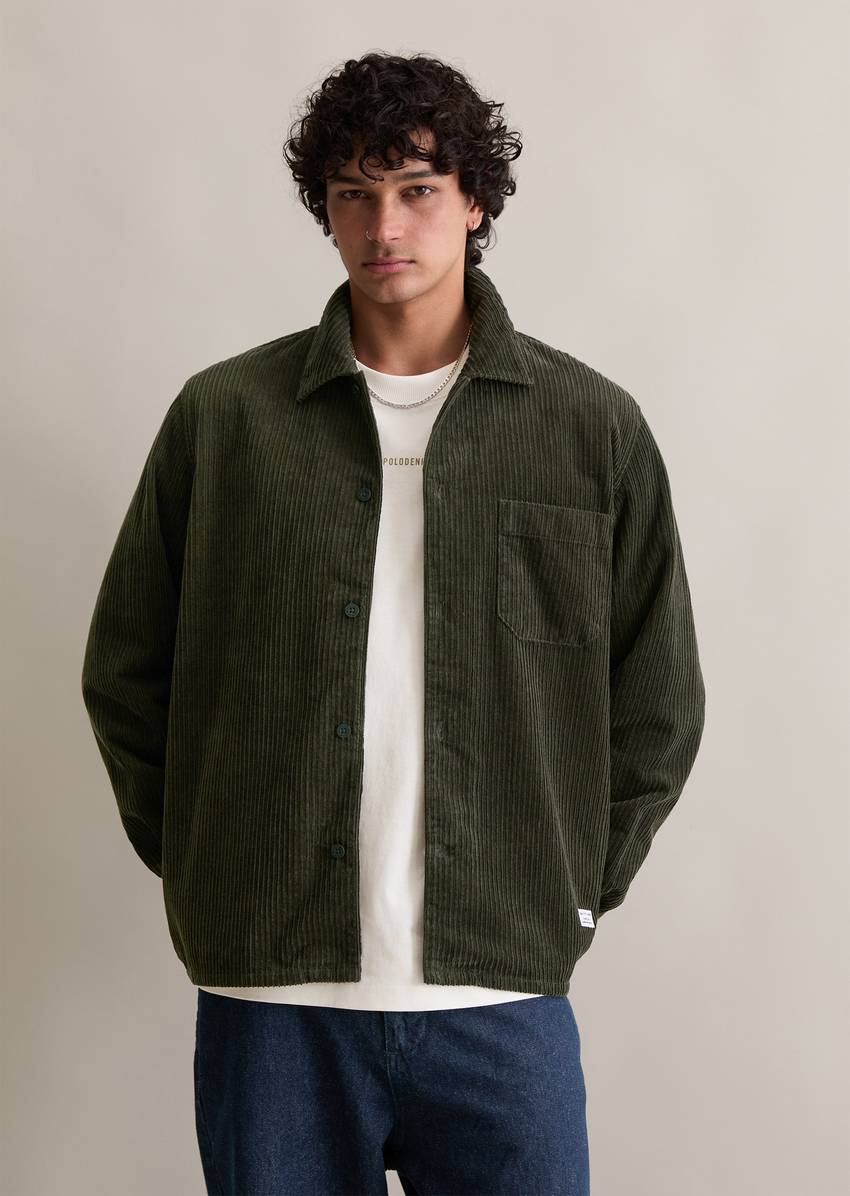 Corduroy overshirt made from pure organic cotton