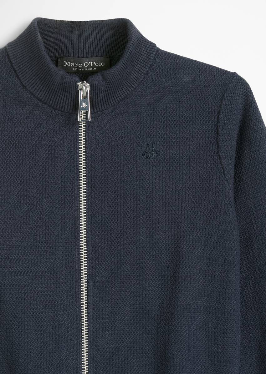 KIDS-BOYS cardigan made from organic cotton with structure