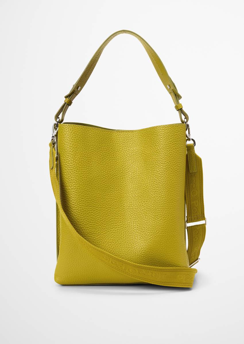 Hobo bag medium made from grained cowhide