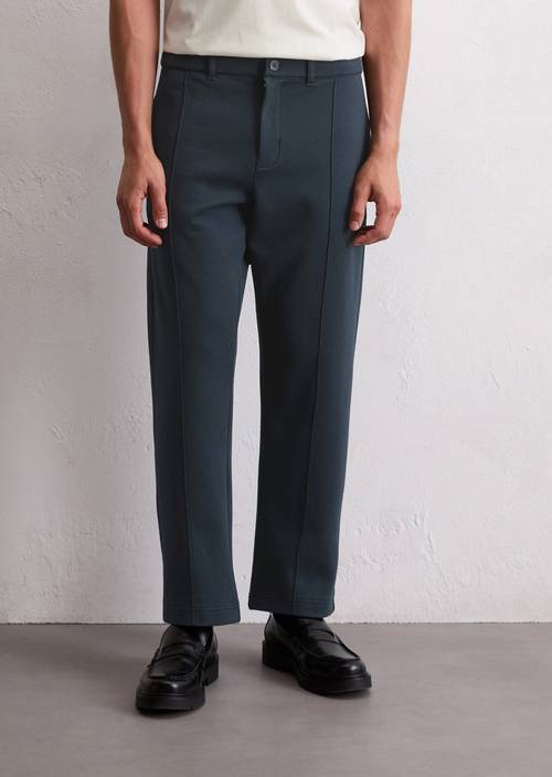 Relaxed jersey pants made from an organic cotton blend