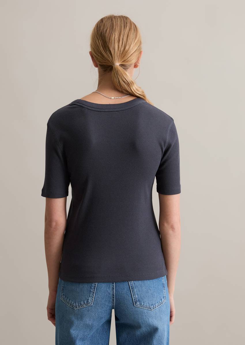 T-shirt slim made from soft organic cotton-modal stretch jersey