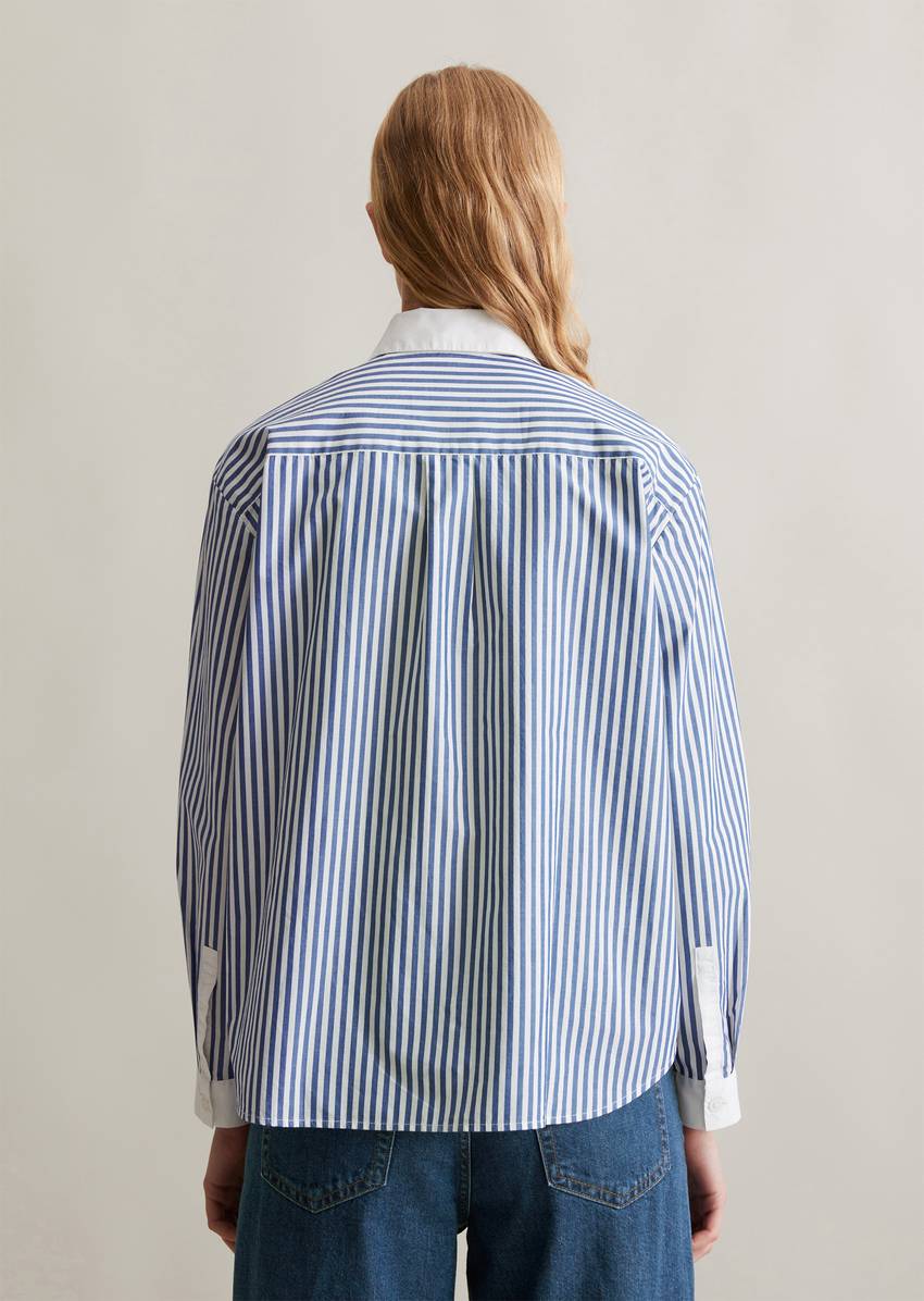 Regular striped blouse made from Papertouch Poplin
