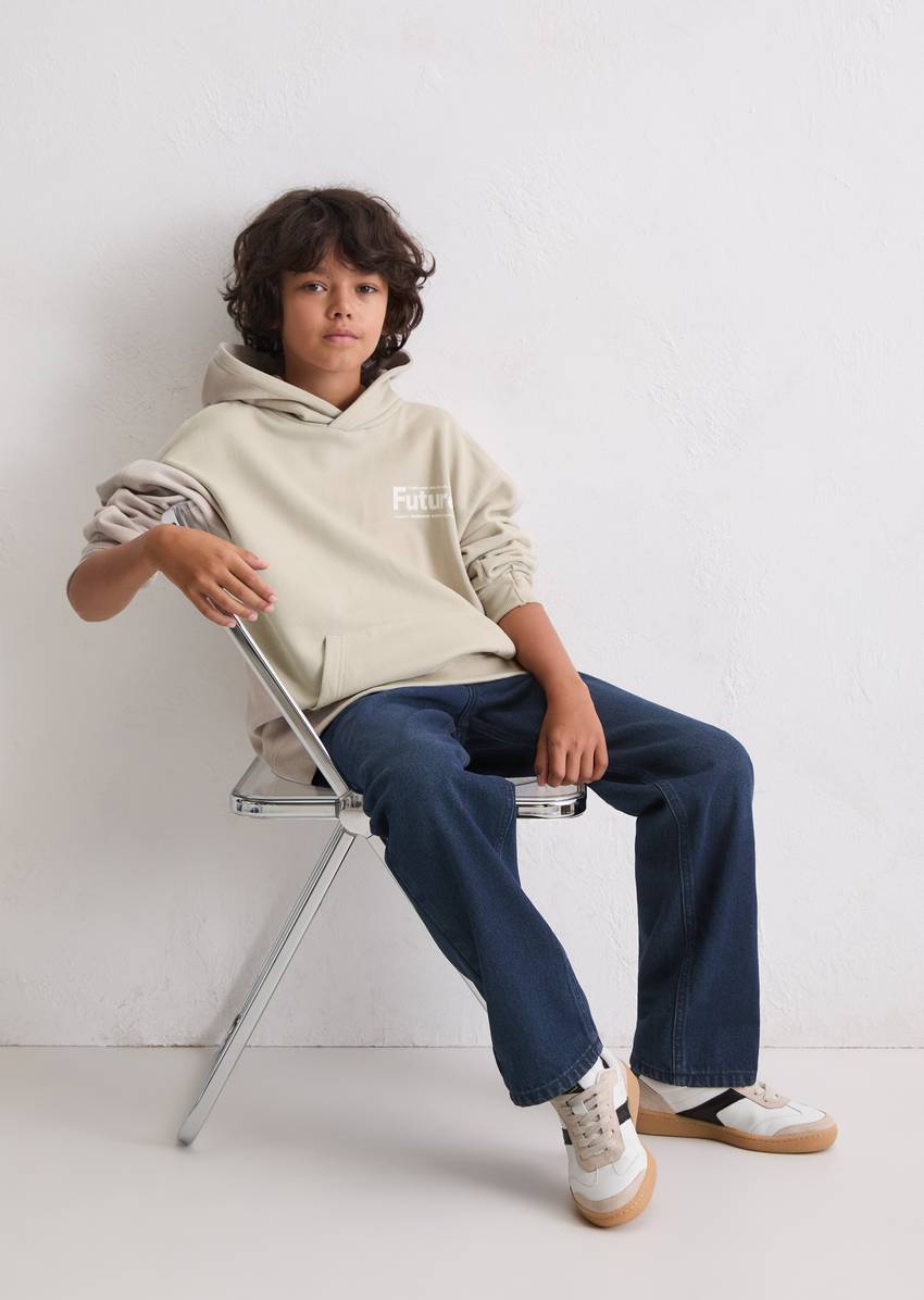 TEENS-BOYS Hoodie made from lightweight organic cotton sweat
