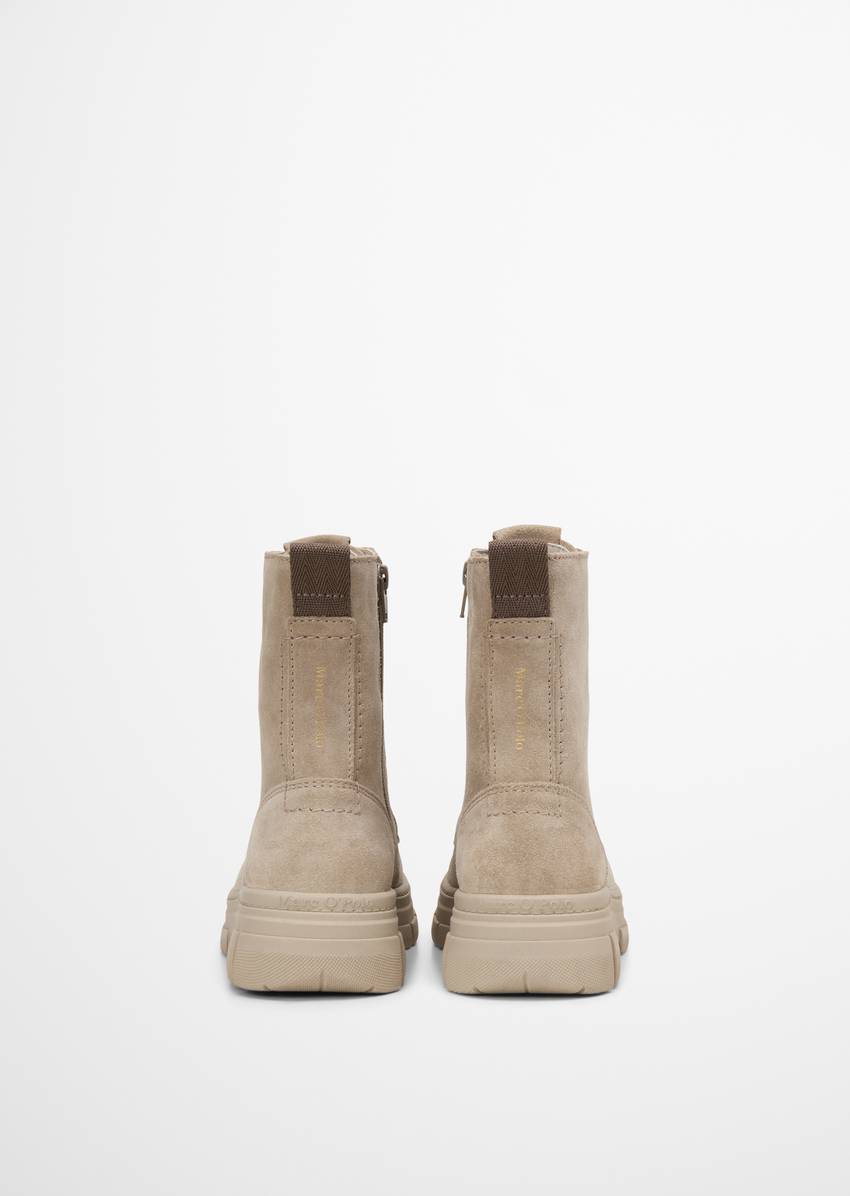 Lace-up boots model Josy with inside zipper