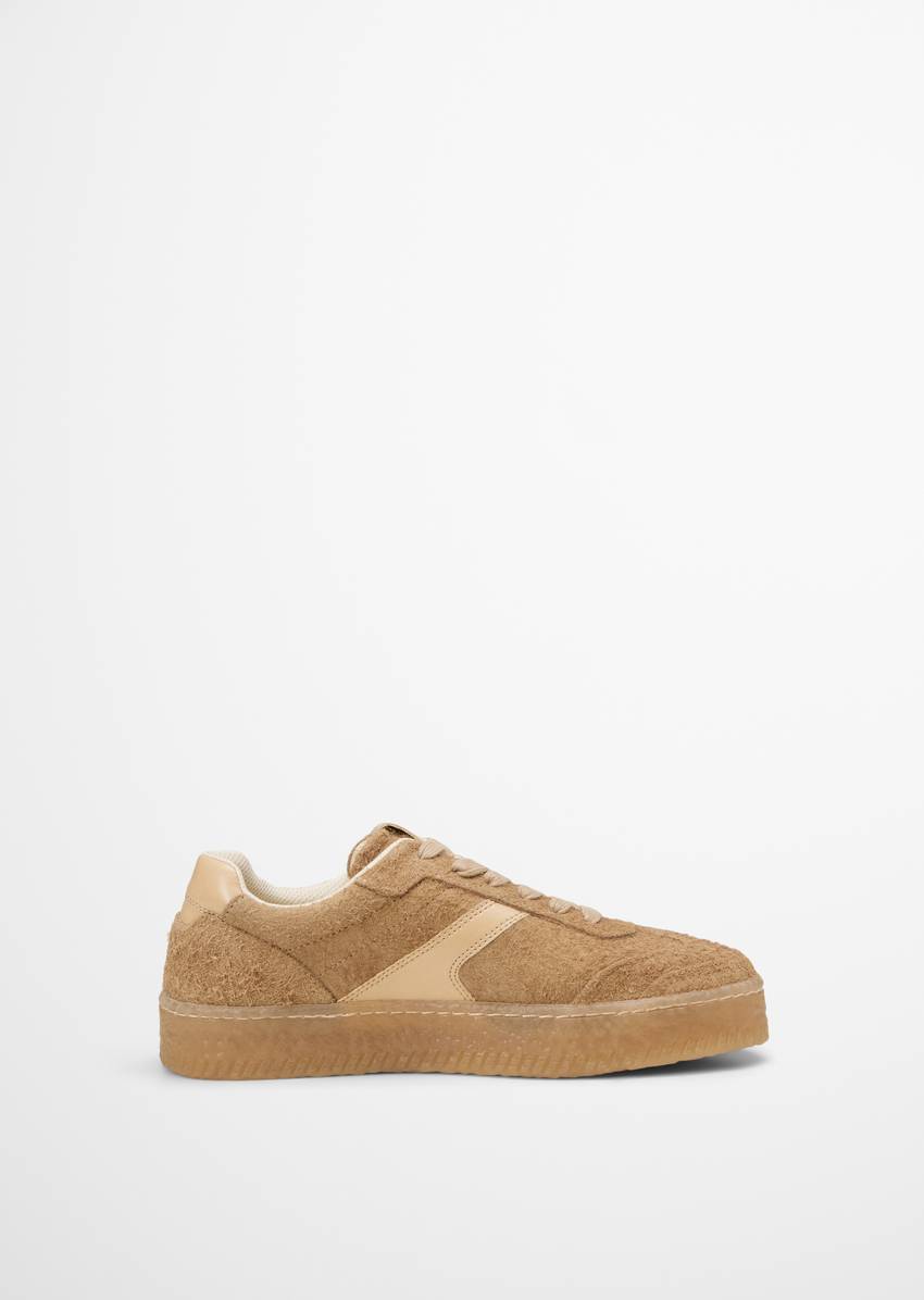 Sneaker made from soft suede