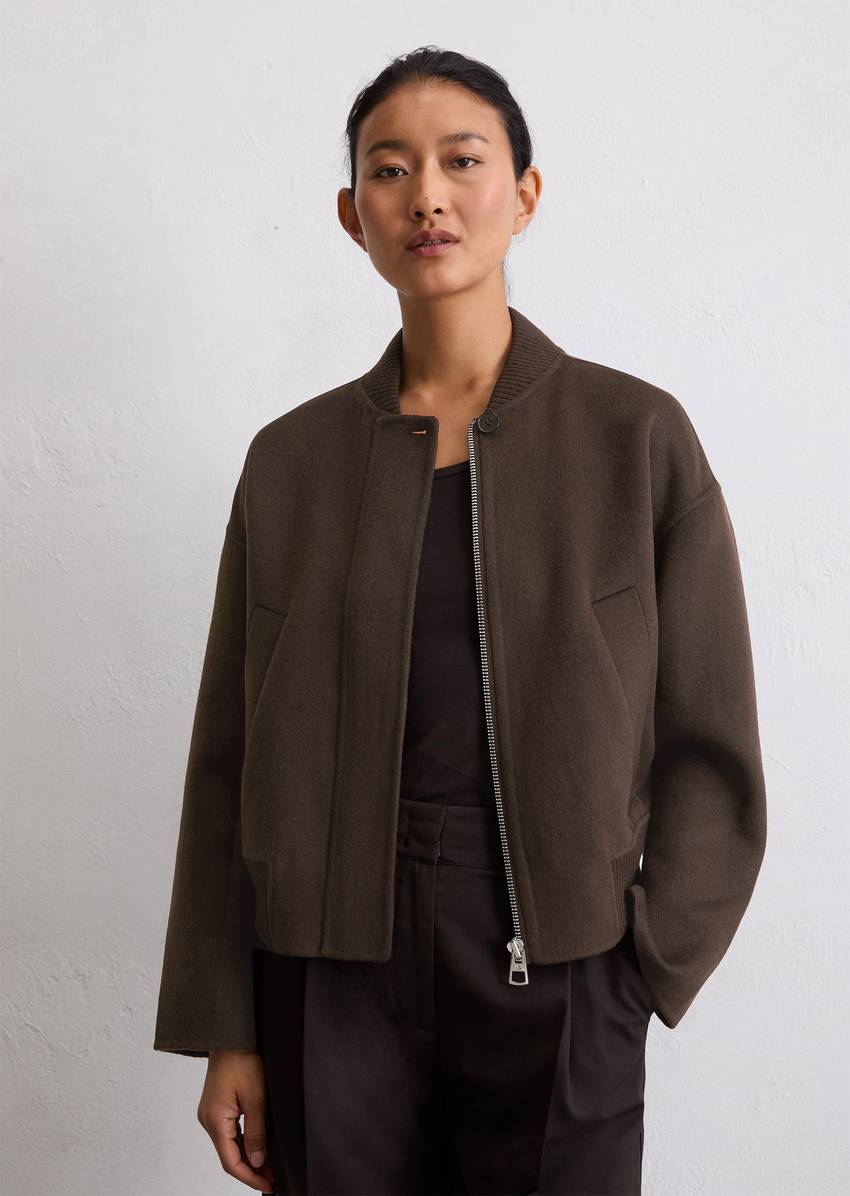 Wool blouson relaxed made from elegant doubleface