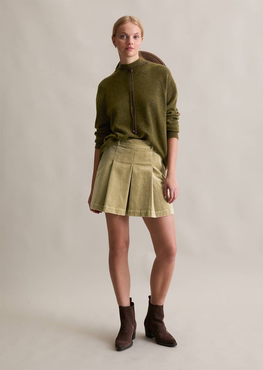 Knitted sweater regular made from a soft virgin wool blend