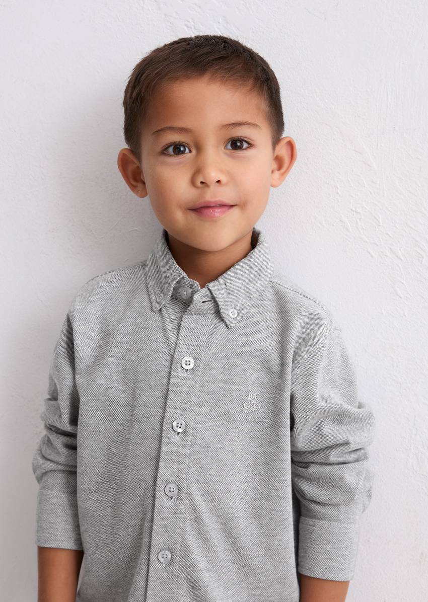 KIDS-BOYS shirt with yarn-dyed check pattern