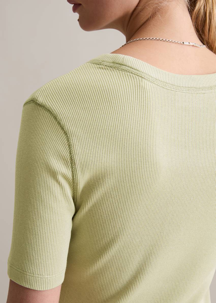 T-shirt slim made from soft organic cotton-modal stretch jersey