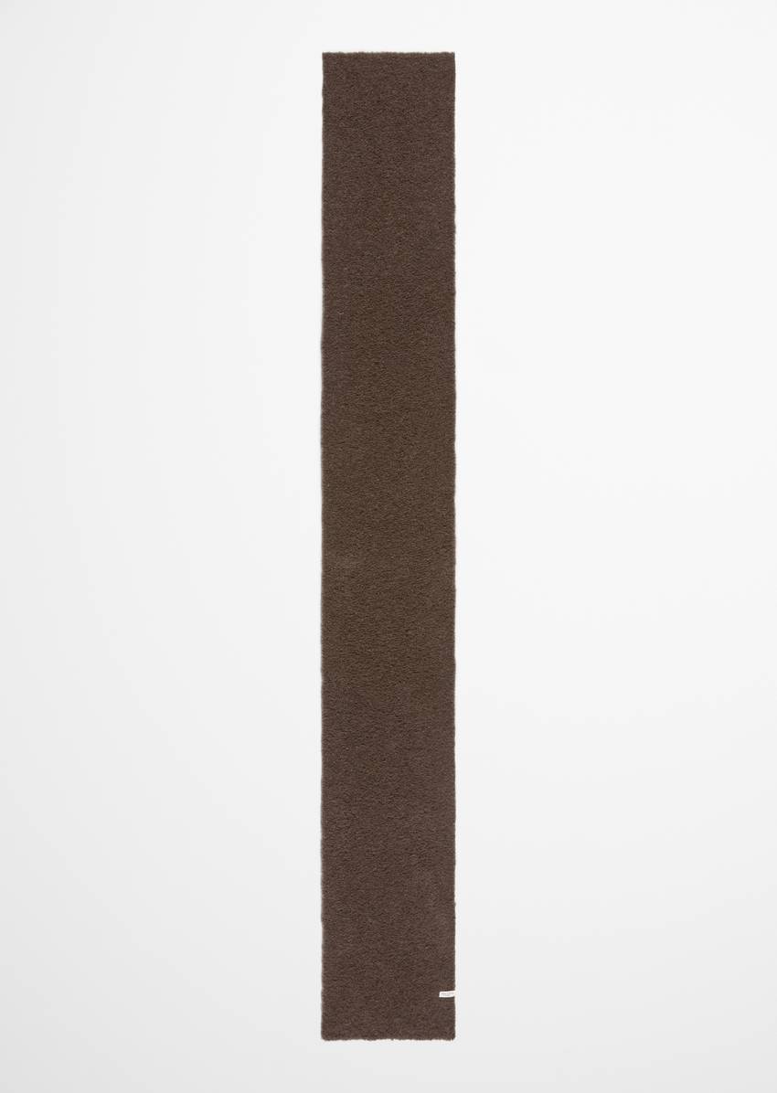 Bouclé scarf made from a wool/alpaca wool mix