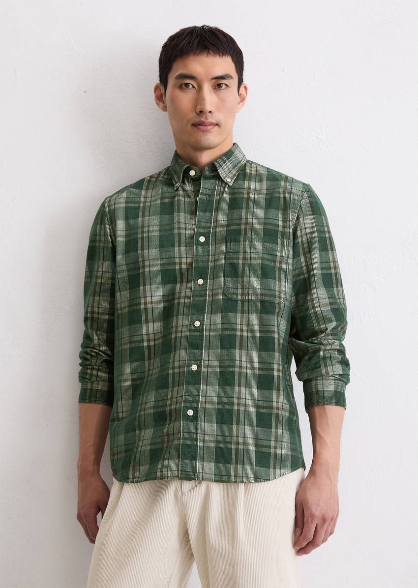 Corduroy shirt regular made from soft organic cotton