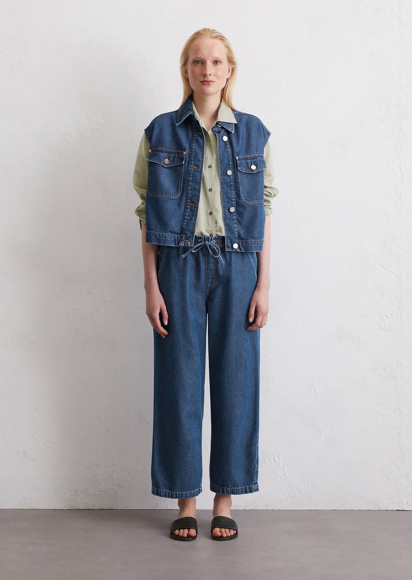 Regular denim vest made from TENCEL™ Lyocell mix