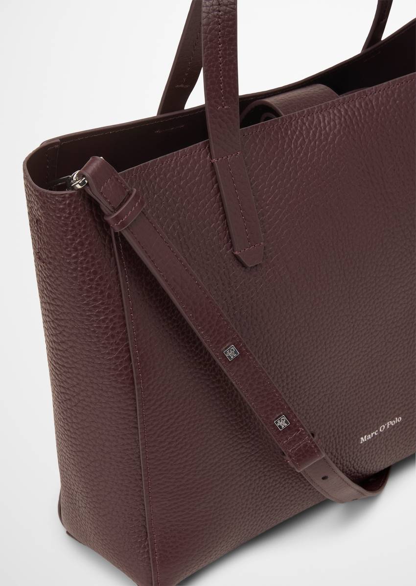 3-in-1 shopper medium made from grained cowhide