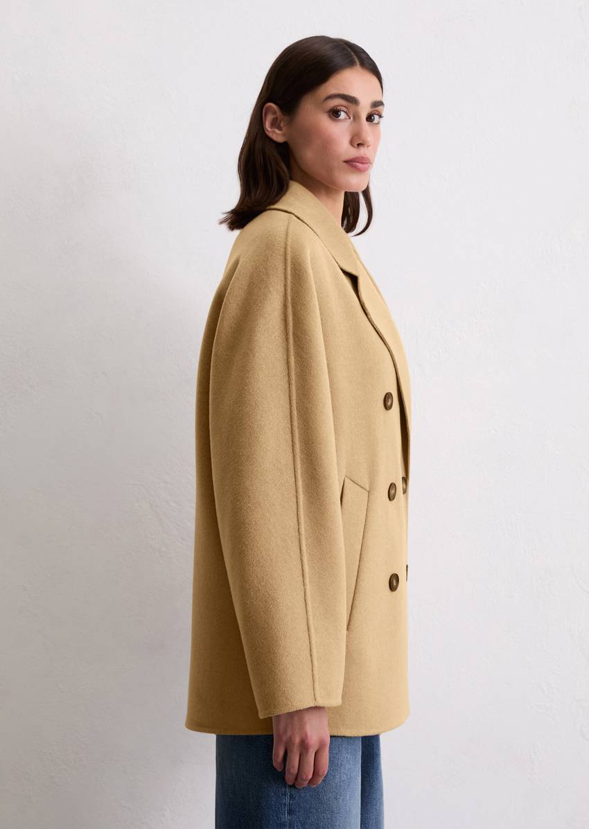 Caban jacket relaxed made from fine wool doubleface