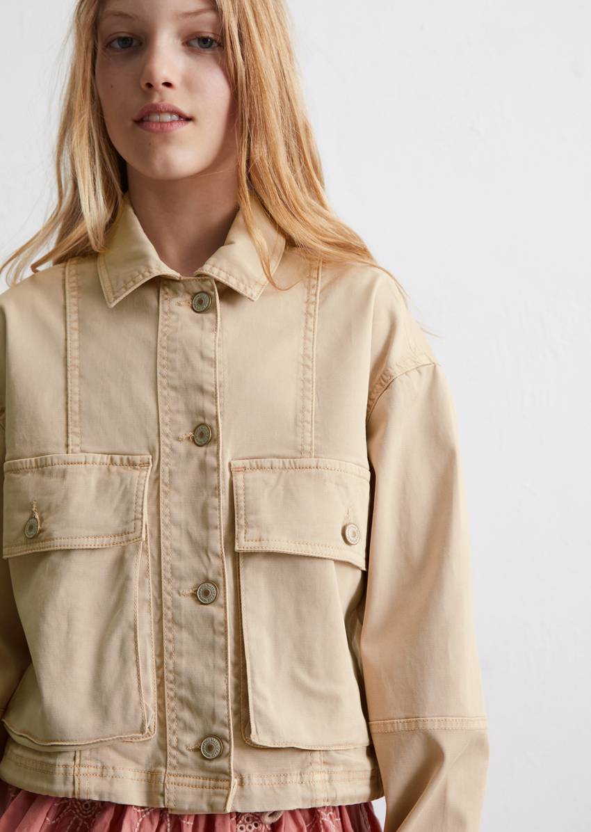 TEENS-GIRLS jacket made from an organic cotton blend