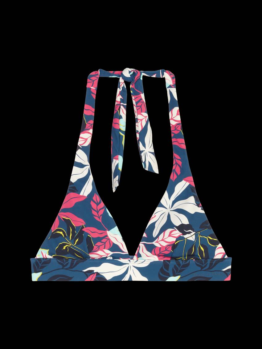 Halter neck bikini top made from recycled material