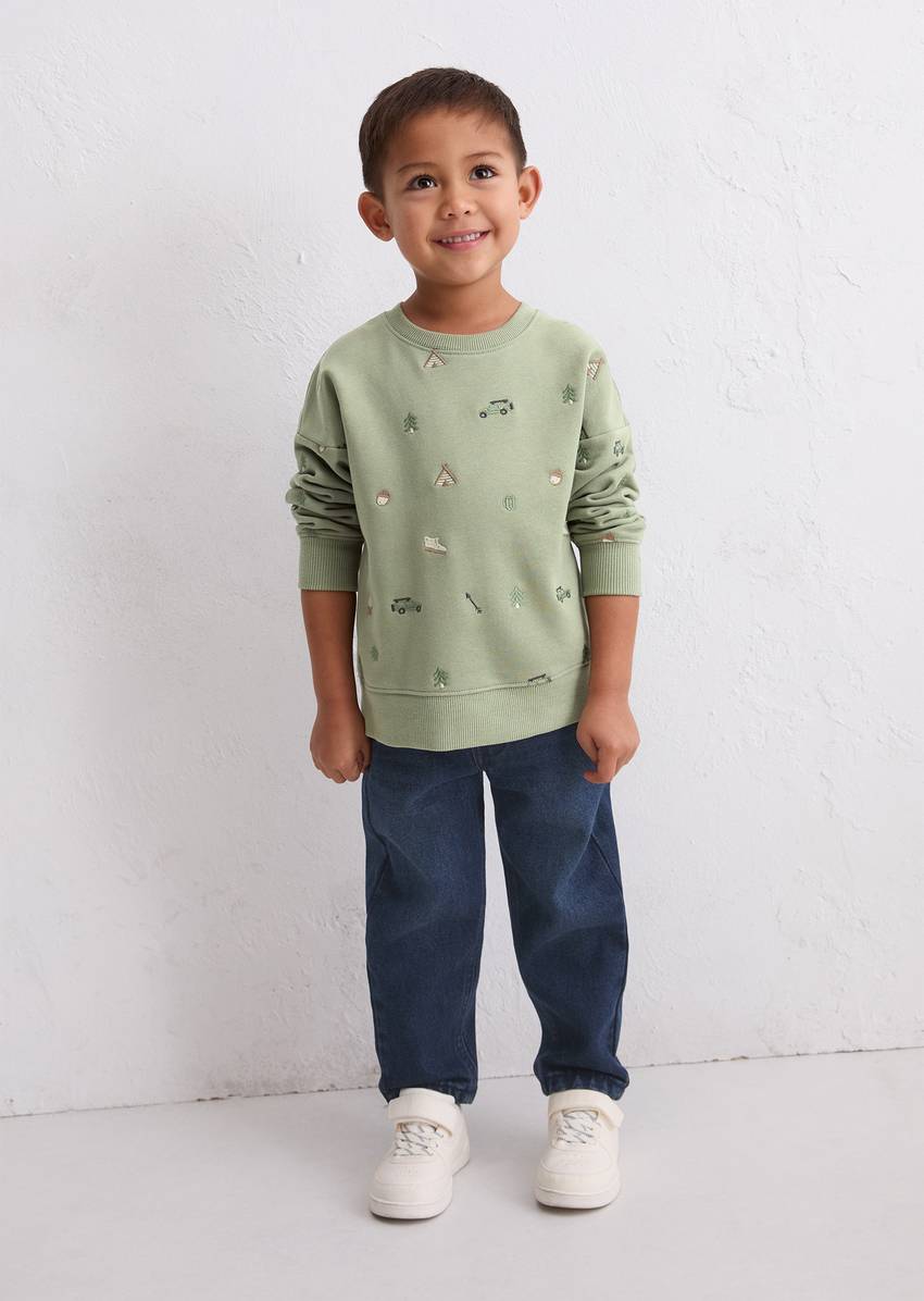 KIDS-BOYS sweatshirt made from lightweight organic cotton sweat